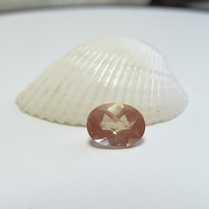Peach Labradorite Oval Checkerboard