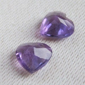 Pair 5mm Purple Amethyst Hearts image 5