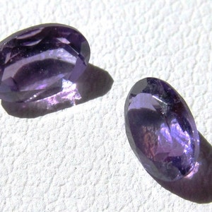 Pair 6x4mm Oval African Amethysts