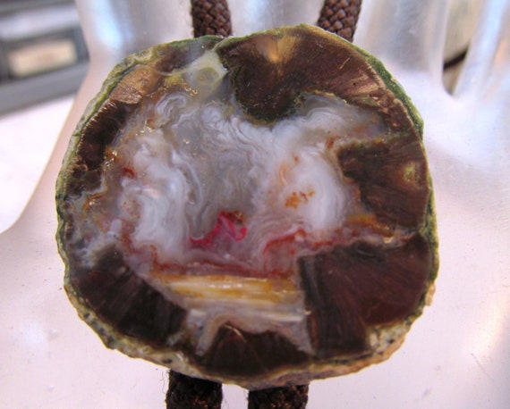 Western String Tie with Agate - image 2