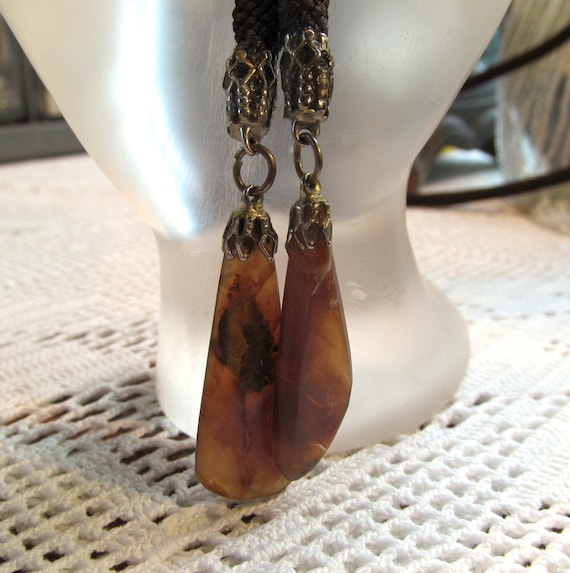 Western String Tie with Agate - image 7