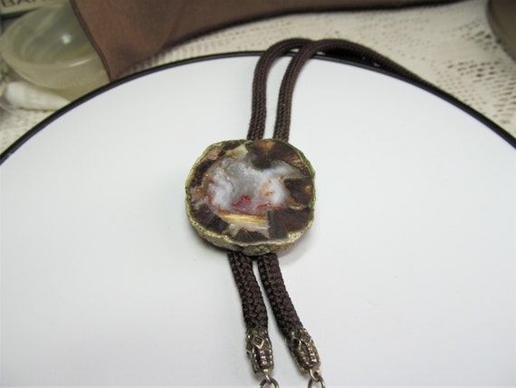 Western String Tie with Agate - image 10