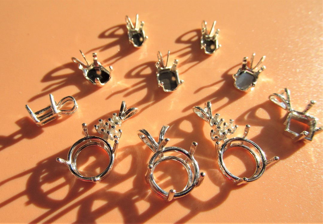 Sterling Silver Pendant Mounts Etsy