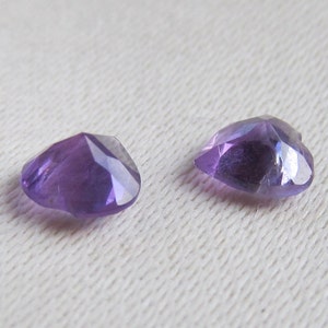 Pair 5mm Purple Amethyst Hearts image 3