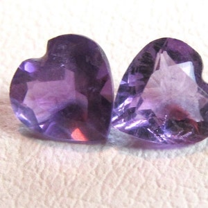Pair 5mm Purple Amethyst Hearts image 4