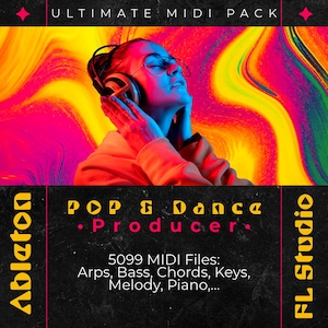 Meer dan 5000 pop- en dance-MIDI-bestanden | Akkoorden, melodieën en baslijnen | EDM, future bass, tropical | Royaltyvrij MIDI-pakket