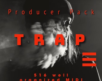 Trap & Drill MIDI Pack | Royalty Free Beat Kit with 1676 Kick Samples, 808 Basslines, Hi-Hat Rolls and FL Studio Templates
