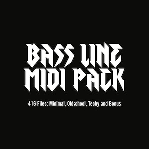 Bassline MIDI Pack – 416 editable bass MIDI files for House, Techno, Trance, Dubstep & EDM (Digital Download)