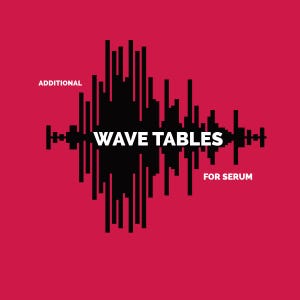 May include: A black and white graphic of a sound wave with the text "WAVE TABLES FOR SERUM" in white. The text "ADDITIONAL" appears in white at the top left of the image.