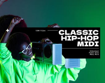 Hip Hop MIDI Pack – 1200+ MIDI Files | Boom Bap, Trap, LoFi Drum, Bass & Melody Toolkit