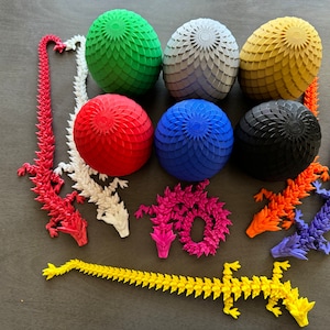 Dragon-Crystal Dragon-3d printed Dragon-Articulated Dragon-3D -3D Printed Flexi Dragons Flexible ADHD, Autism, Relief Anxiety for Kids/adult