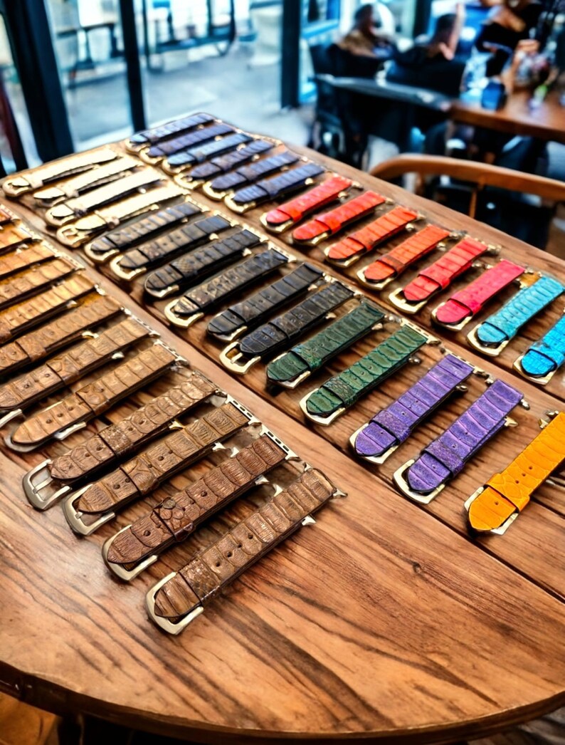 Handcrafted Python Leather Apple Watch Band Stylish Tech Accessory ...