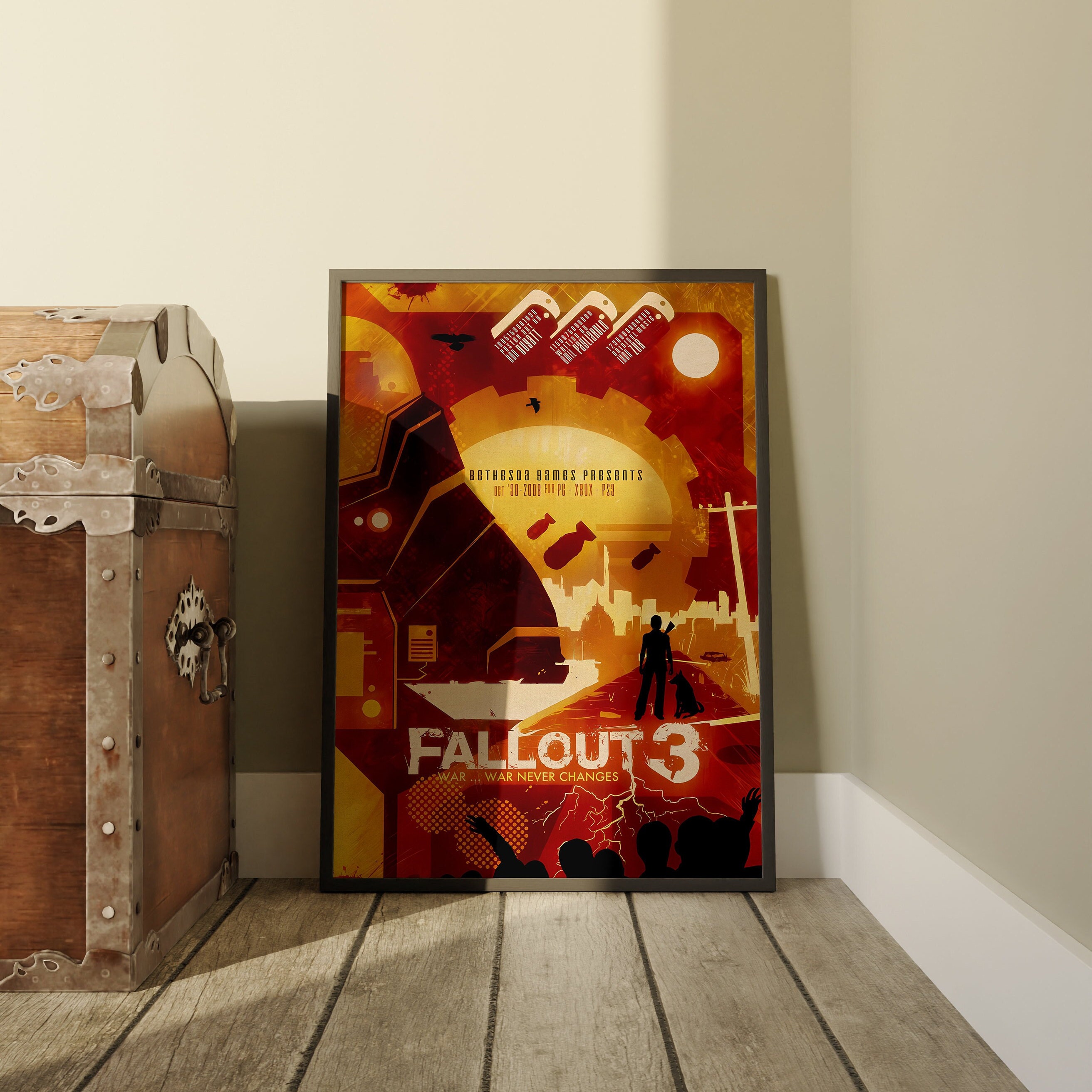 Fallout 3 Game Poster, Nuka Cola Wall Art, Kraft Paper Print, Retro ...