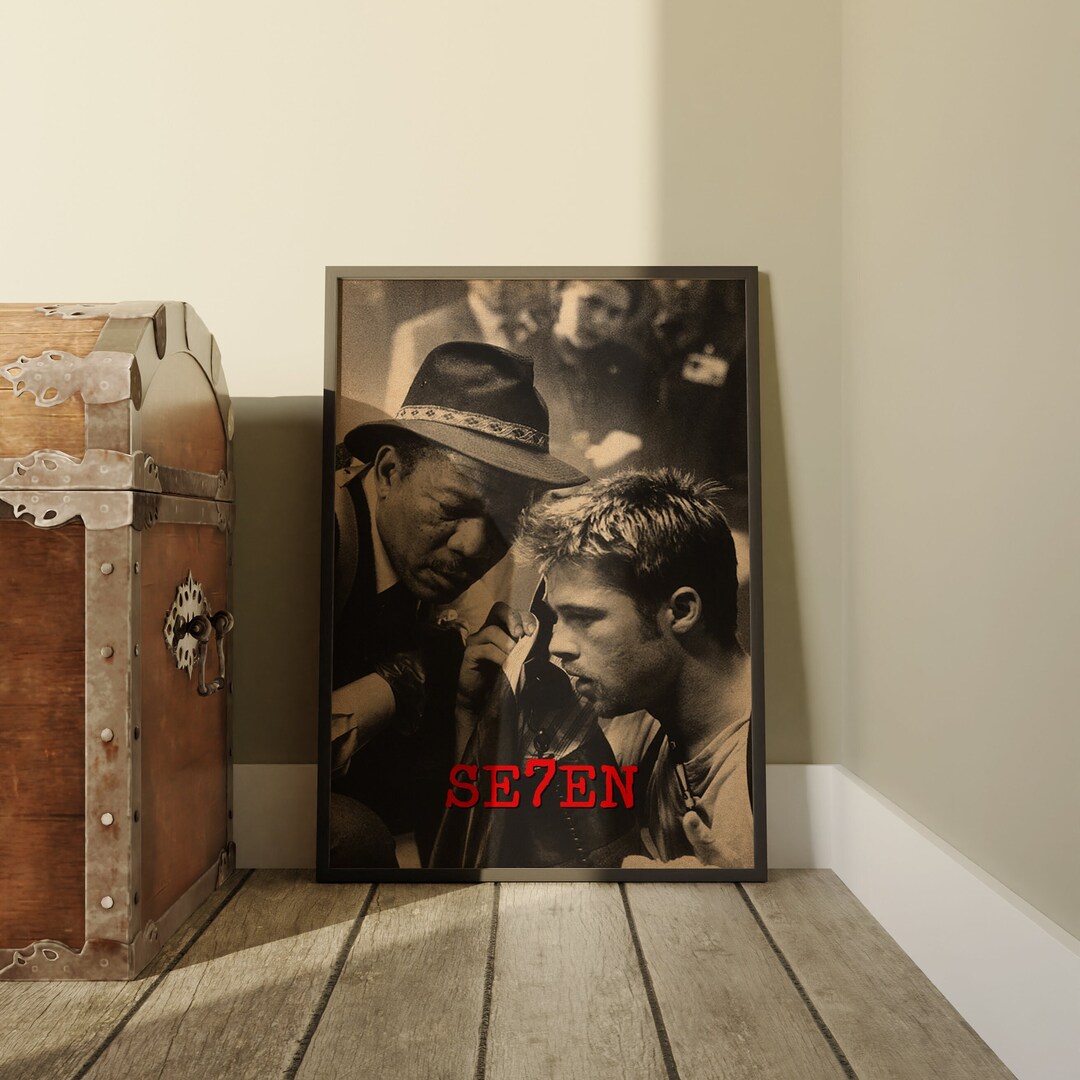 Se7en Movie Poster - Classic Thriller Film Print on Kraft Paper, Seven ...