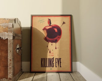 Killing Eve Poster, Eve Polastri Wall Art, Kraft Paper Print, Retro Wall Decor, Tv Series Poster Gift