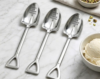 Custom Ice Cream Shovel Spoon, Personalized Funny Father's Day Gifts for Dad, Grandpa