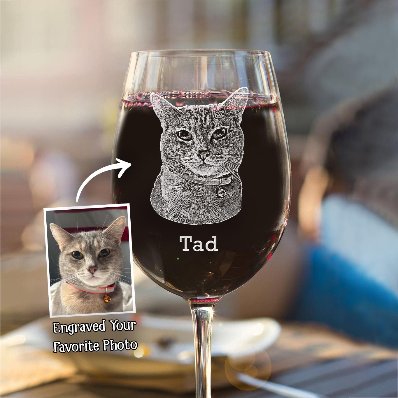 Cat Wine Glass