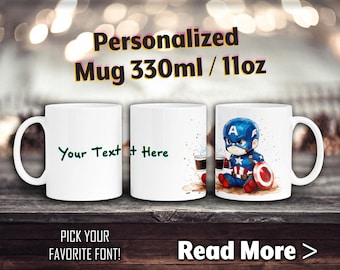 Superhjälte serietidningsmugg: 340 ml keramisk kaffekopp