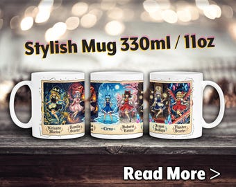 Touhou Becher, Retro Becher, Gaming Cup, Anime Fanart, Marisa, Reimu, Cirno, Sakuya, Remilia, Flandre, Fumo