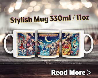 Touhou Becher, Japanischer Becher, Gaming Cup, Anime Fanart, Marisa, Reimu, Cirno, Sakuya, Remilia, Flandre, Fumo