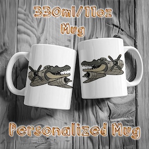 Bombardiro Crocodilo, Meme Cup, Fun Gift, Popupar trend Brain Rot trendy mug, Bombardino Crocodilo