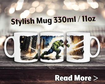 Superheld Kinder Tasse, Comic Teetasse, Geschenk für Jungen