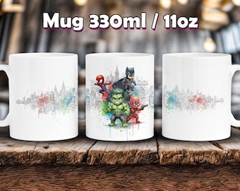 Superhjälte Keramisk Mugg, Barn Serietidning Tekopp, Present till pojke