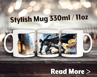 Superheld Kinder Tasse, Comic Teetasse, Geschenk für Jungen