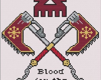 Patrón punto de cruz enojado chop chop