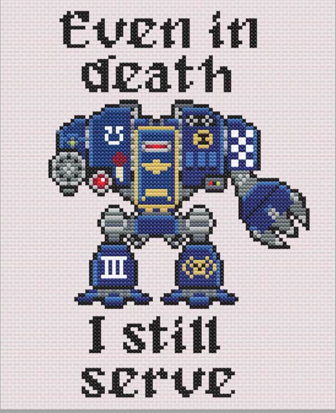 Dreadnought Cross Stitch Pattern Warhammer 40k Etsy