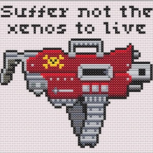 Big space pew pew- cross stitch pattern