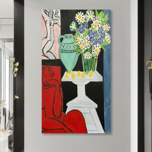 Vibrant Still Life Inspired by Henri Matisse Painting - Modernist Art with Bold Colors for Contemporary Spaces