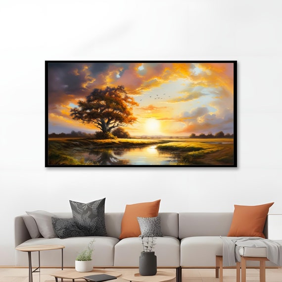 Impression sur toile tableau sur toile châssis multicolore botanique