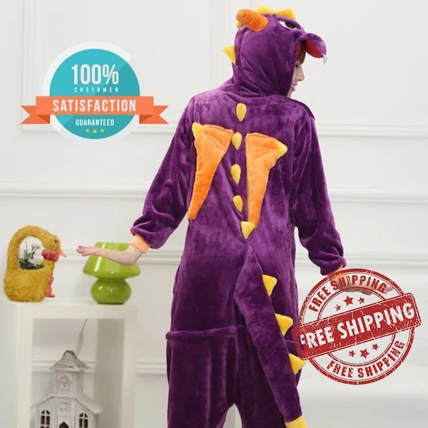 KIGURUMI Cosplay Romper-Character Animal Hooded PJs-Xmas Gift Adult Costume - Sloth Outfit Sleepwear Dragon-Playful Onesie for Festive Fun