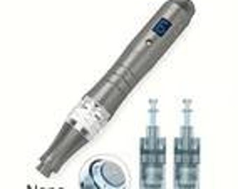 Microneedling Dr pen M8 with 4-16 pin cartridges.