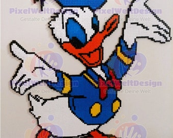 XXL Perler Bead Figuren, Donald Duck (WaltDisney, Entenhausen), etc.