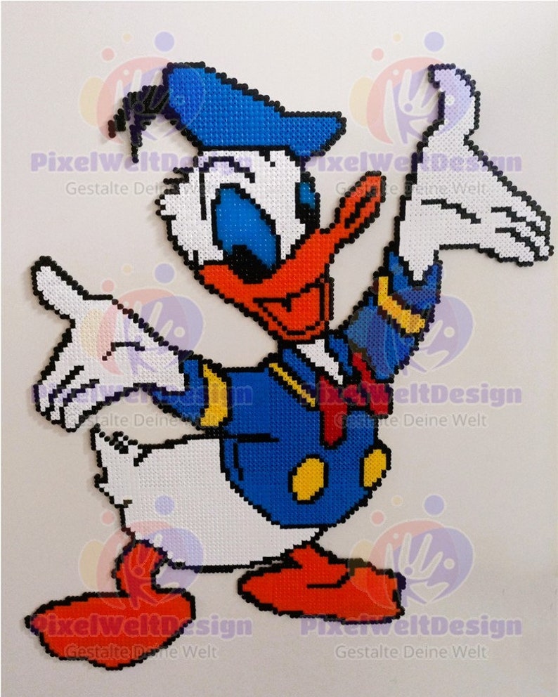 XXL Perler Bead figures, Donald Duck WaltDisney, Duckburg, etc. image 1
