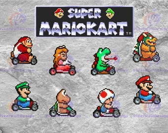 Super Mario Kart Hama Perler Bead Figure