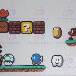 Figura di perline di Super Mario Hama Perler immagine 1