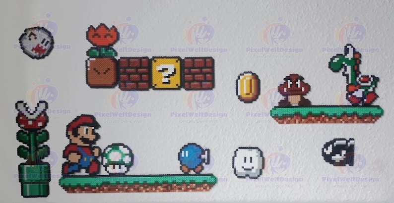 Figura di perline di Super Mario Hama Perler immagine 1