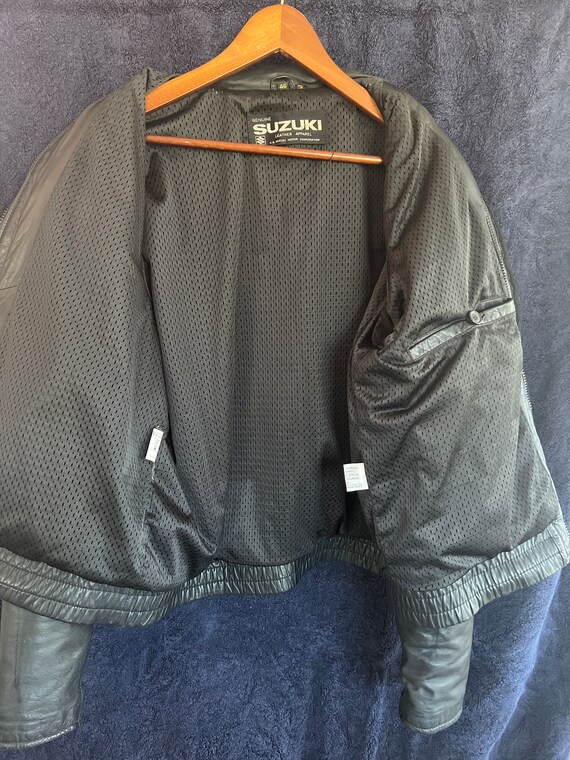Suzuki motorcycle leather jacket - image 4