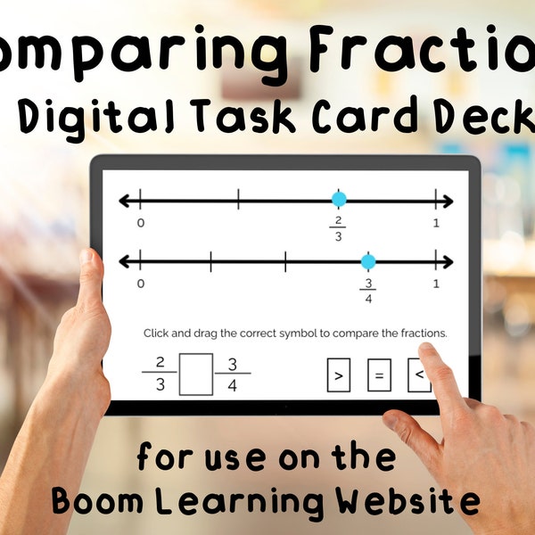 Comparing Fractions with Visual Models Boom™ Cards | Digital Task Cards