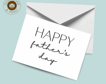 Happy Father's Day Card Printable | Minimalist Script (Digital Download)