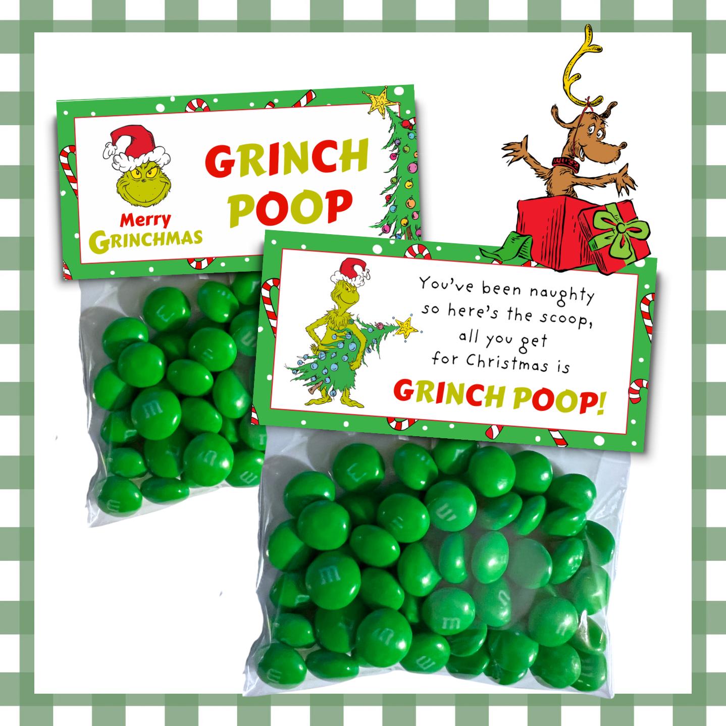 GrinchPrintable Treat Bag Topper Christmas Candy Bag Topper