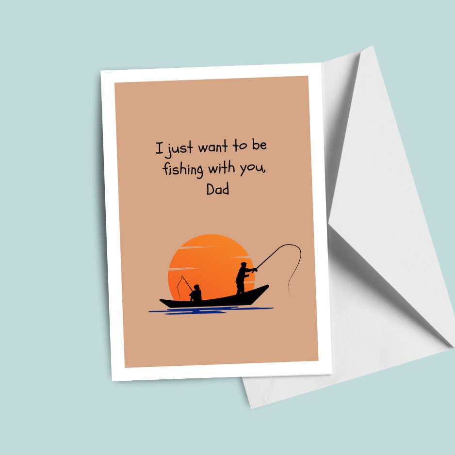 Fishing Father/son Printable Father’s Day Card | I Just Want to Be ...