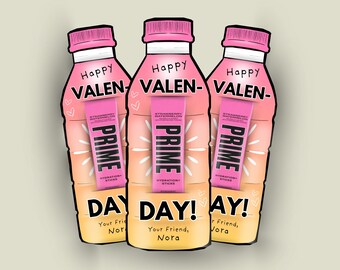 Drink Bottle Valentine Printable, Classroom Valentines (Digital Download)