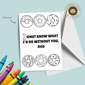 CARTE COULEUR Fête des Pères | Je ne sais pas ce que je ferais sans toi, papa | Carte de fête des pères | Téléchargement instantané