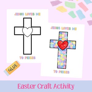 Easter Cross Craft Printable, Christian Easter Crafts, Religious Easter Activities, Easter Bible Craft, Holy Week Jesus