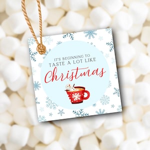 Sta iniziando ad avere un sapore molto simile a quello di un regalo di Natale, IDEA REGALO FACILE, Etichetta regalo cioccolata calda, Etichetta regalo cioccolata calda