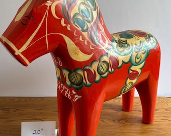 Swedish Dala Horse 20”